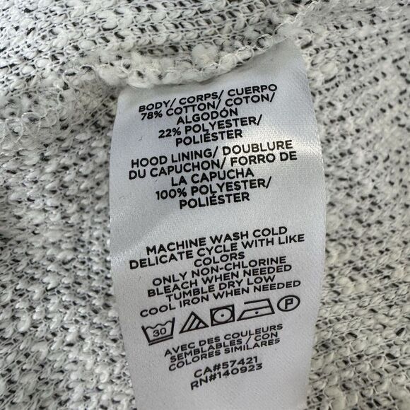 LOFT Womens Sherpa Lined Hooded Open Front Cardigan Size M Neutral Color Pockets - Picture 10 of 10